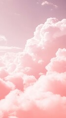 A serene scene of sunshine breaking through soft pink clouds, creating a tranquil and uplifting atmosphere. This dreamy background is perfect for themes of hope, love, and serenity, ideal for greeting
