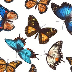 seamless pattern with butterflies