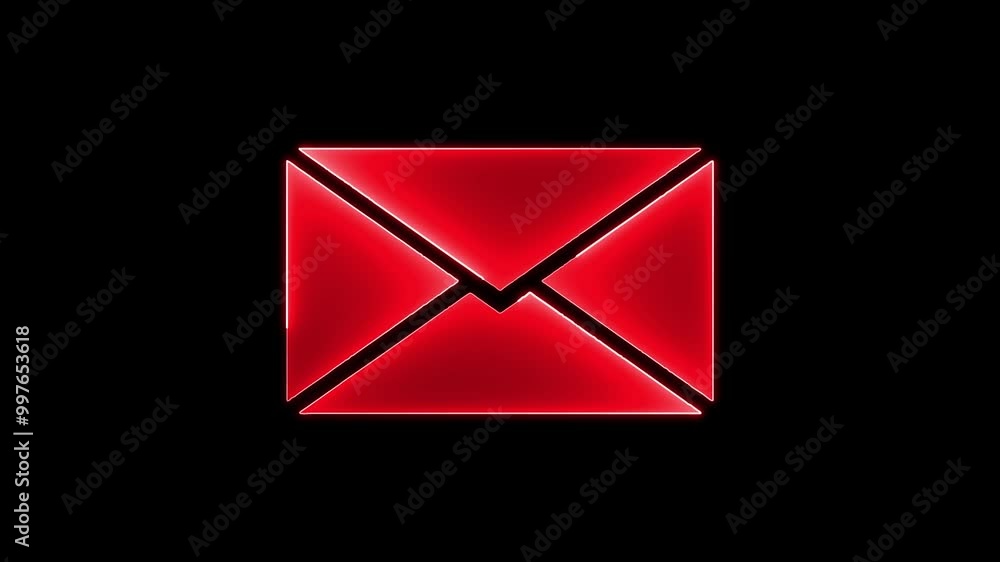 Poster message icon animation. message animation.4k animation. looped animated vector.