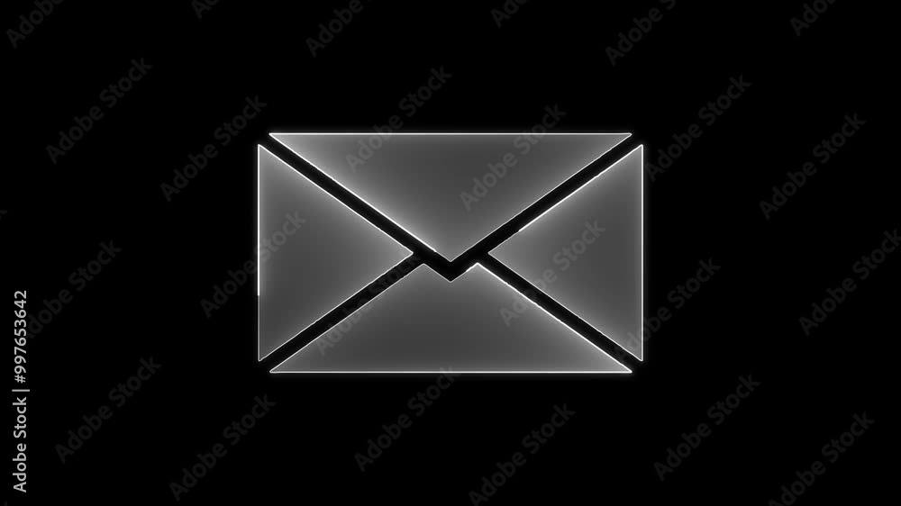Poster message icon animation. message animation.4k animation. looped animated vector.