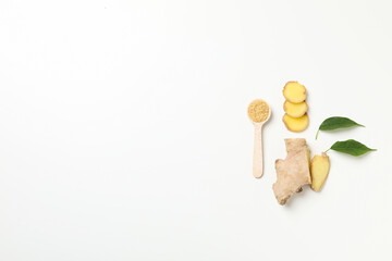 Seasoning and spices concept - ginger, homemade seasoning