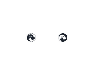 Dog and cat logo design template vector, line of pet logo design suitable for pet shop, store, caffe, business, hotel, veterinary clinic, Domestic animals vector illustration logotype, sign, symbol.