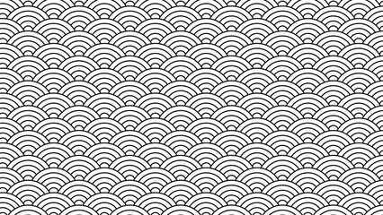 Simple Chinese pattern, Black and white seamless pattern