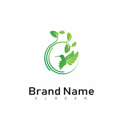 Fototapeta premium bird logo wing design animal symbol