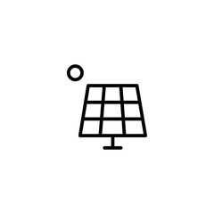 solar energy line icon