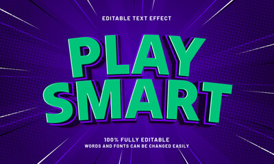 play smart editable text effects with a kids and play theme