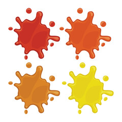 Splash Sauce Stain Vector Illustration