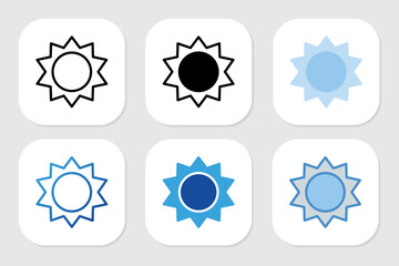 sun icons with various design styles