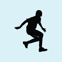 Baseball Player Athlete Silhouette Vector