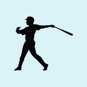 recommend clip art: Baseball Player Athlete Silhouette Vector