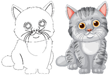 Cute Cat Vector Illustration