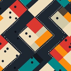 Seamless pattern of chic chevron dots