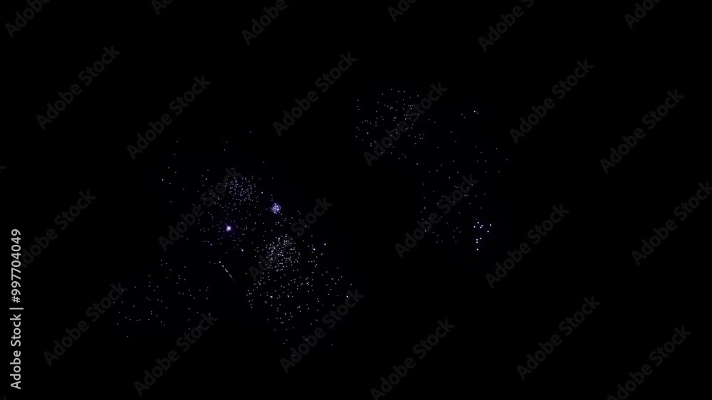 Wall mural firework explosion on alpha channel. element stock motion graphics of firework place on footage or b