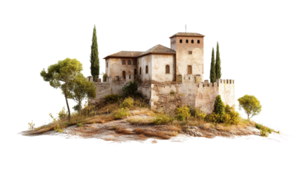 Ancient Stone Castle on a Hill