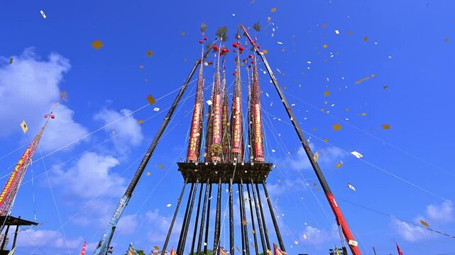 Joss paper flying in the blue sky 