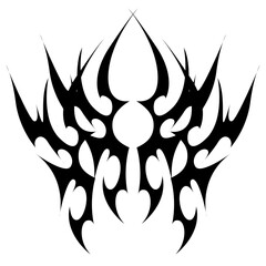 neotribal abstract wings shape