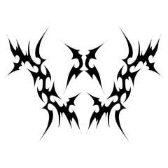 neotribal abstract wings shape