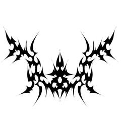 neotribal abstract wings shape