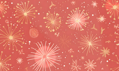 New Year's and Christmas festival cards in a 2D doodle illustrator style on pastel color backgrounds for graphic advertising.