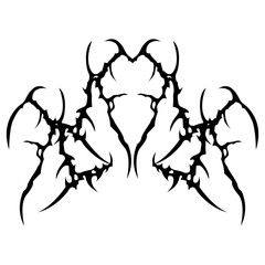 futuristic abstract cybersigilism icon