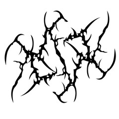 futuristic abstract cybersigilism icon