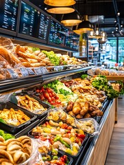 Fototapeta premium Fresh Produce Display In Grocery Store.