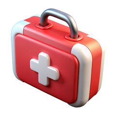First Aid Kit 3d cartoon style illustration