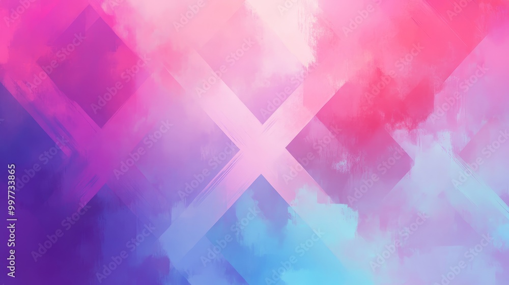 Poster a captivating abstract background showcasing a vibrant gradient of pink, purple, and blue hues. subt
