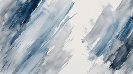 Fundo branco com pinceladas de tinta em tons de azul e cinza