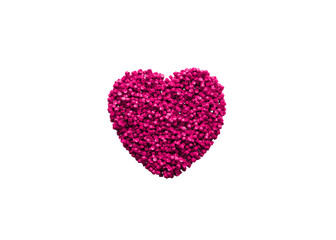 3d Unique Heart Shape Symbol Made Of Pink Plastic Polymers 3d Illustration
