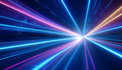 futuristic neon line race speed fiber optic internet