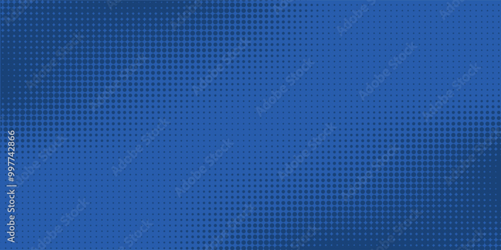 Poster abstract blue dots pattern background with black gradient
