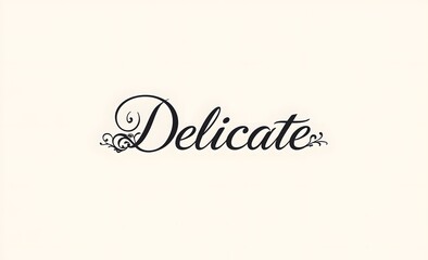 Delicate Script with Ornate Design