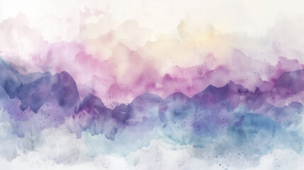 Naklejka premium abstract watercolor background Dreamy watercolor abstract design with soft brushstrokes in pastel colors, fading into a gentle white space.