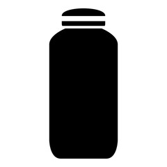 Drink Bottle Icon Glyph Style. Simple Packaging Symbol Vector Illustration.