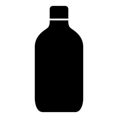 Shampoo Bottle Icon Glyph Style. Simple Packaging Symbol Vector Illustration.