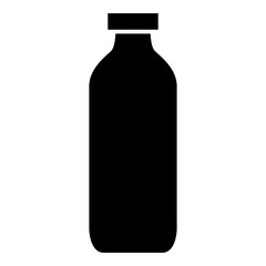 Drink Bottle Icon Glyph Style. Simple Packaging Symbol Vector Illustration.