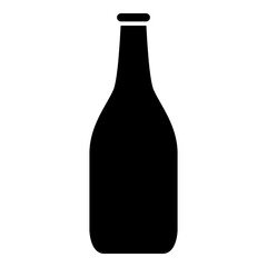 Sauce Bottle Icon Glyph Style. Simple Packaging Symbol Vector Illustration.