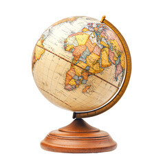 Vintage Globe on Stand with Detailed World Map