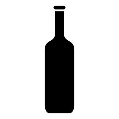 Drink Bottle Icon Glyph Style. Simple Packaging Symbol Vector Illustration.