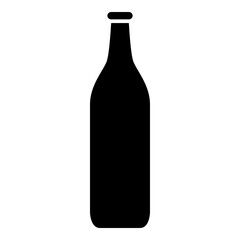 Bottle Icon Glyph Style. Simple Packaging Symbol Vector Illustration.