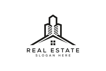 real estate logo concept. modern real estate vector design template.