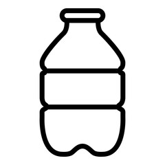 Bottle icon outline style. Simple packaging vector symbol illustration.