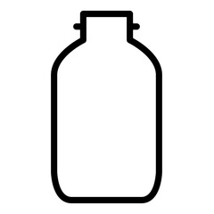 Bottle icon outline style. Simple packaging vector symbol illustration.