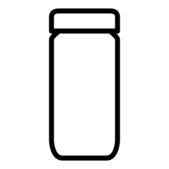 Bottle icon outline style. Simple packaging vector symbol illustration.