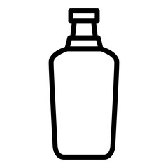 Bottle icon outline style. Simple packaging vector symbol illustration.