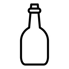 Bottle icon outline style. Simple packaging vector symbol illustration.