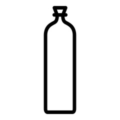 Bottle icon outline style. Simple packaging vector symbol illustration.
