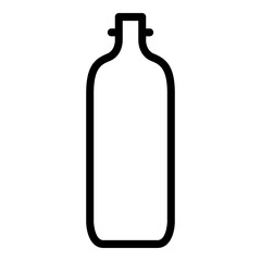 Bottle icon outline style. Simple packaging vector symbol illustration.