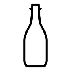 Bottle icon outline style. Simple packaging vector symbol illustration.